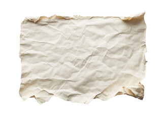 Wall Mural - crumpled beige paper with rustic texture and edges
