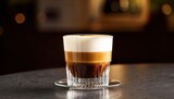 traditional layered cortado coffee