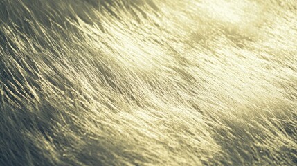 Poster - A close-up of textured, shimmering fibers resembling soft fur or grass in natural light.