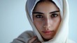 © sup - Portrait of a Woman in a White Headscarf