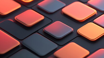 Abstract Glowing Square Pattern Background Design