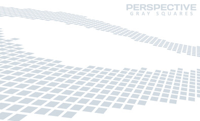Leinwandbilder - Abstract perspective background with gray squares on a white. Simple vector graphic pattern