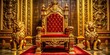 © Sandra - AI-generated regal throne, golden lion imagery, minimalist style.
