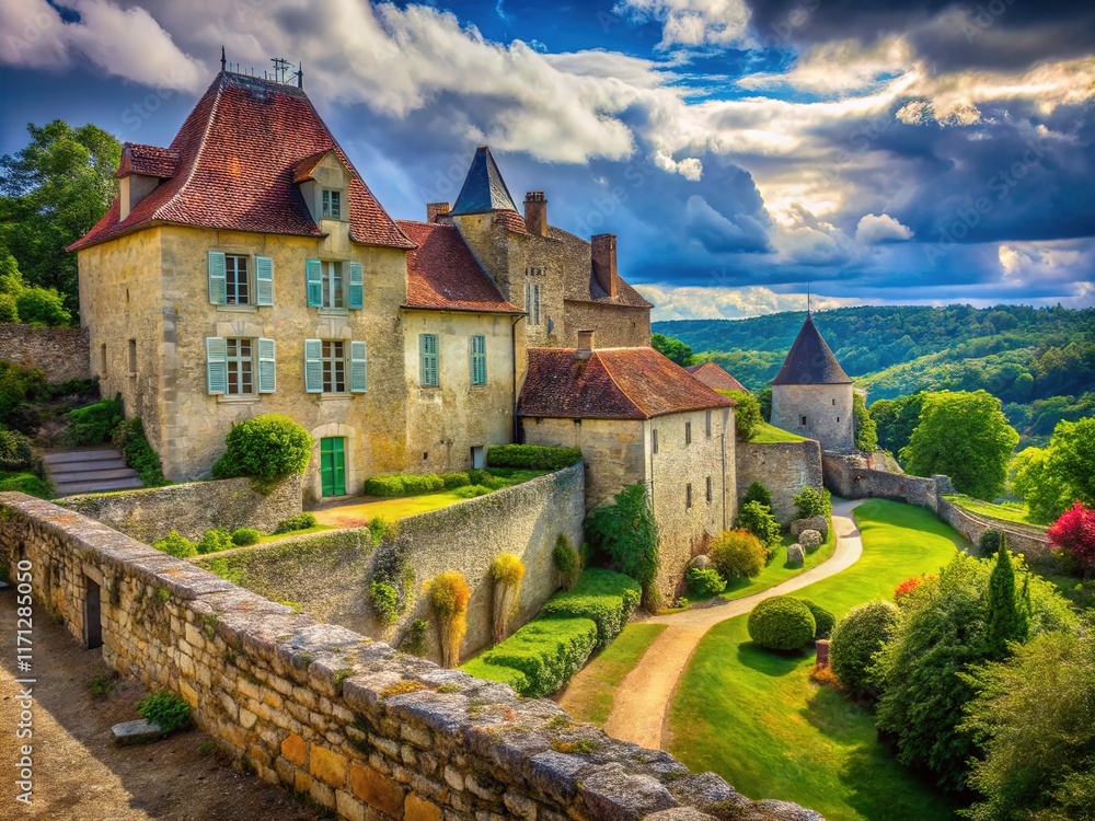 ภาพประกอบ Stock Norman Château: Documentary photos of a historic French ...