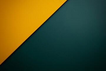 Wall Mural - Yellow and green gradient background, dark color scheme, diagonal composition, flat design style, minimalist.