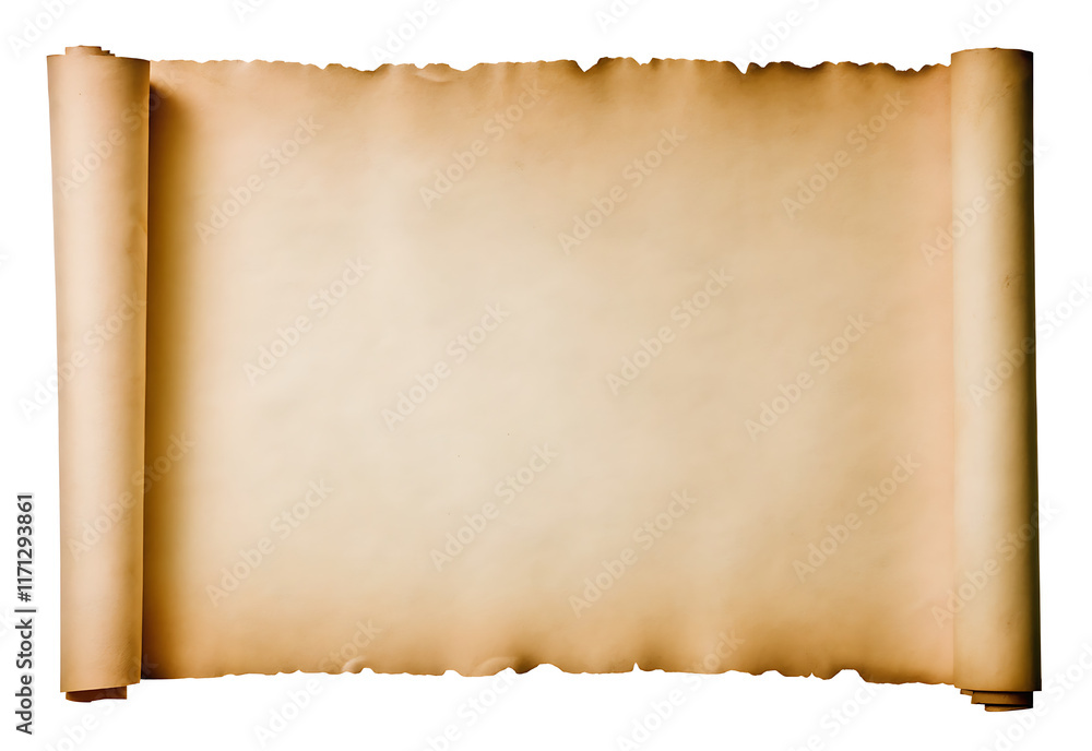 old paper sheet scroll on isolated white background PNG.AI GENERATED ...