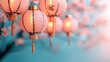 © Arfa_Media - Pink chinese lanterns illuminating with blessing characters and ornate designs