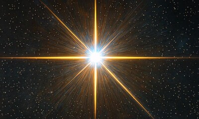 Wall Mural - A stunning view of stars and cosmic elements in a deep space scene.