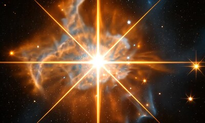 Wall Mural - A vibrant cosmic scene showcasing a star-forming region in the universe.
