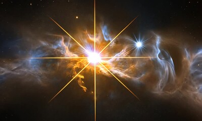 Wall Mural - A stunning cosmic image showcasing a star-forming region in deep space.