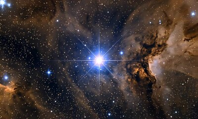 Wall Mural - A stunning cosmic explosion showcasing stars and celestial phenomena in deep space.