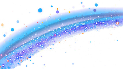 Wall Mural - Blue purple cosmic arc with stars and sparkles stardust curve light and magic galaxy's embrace png clipart transparent