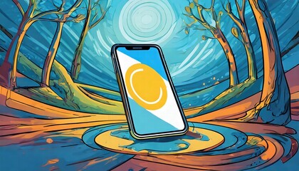 HighQuality Smartphone Mockup Versatile Handy and Cellphone Template for Generative AI Projects Perfect for Designers and Developers to Showcase Their Innovative Ideas