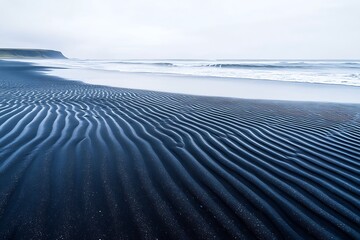 closeup of ripples on a beach, north china.