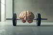 © VIK - The human brain's effort in the gym is a metaphor for the pursuit of studying, learning, or mental growth