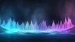 © Serge - A dynamic design template featuring glowing sound waveforms in vibrant hues of blue and purple
