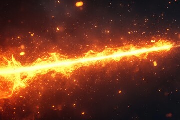 Wall Mural - Fiery Trail of Light and Sparks