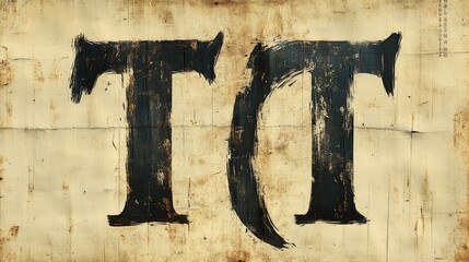 Wall Mural - Grunge textured background; painted letters 