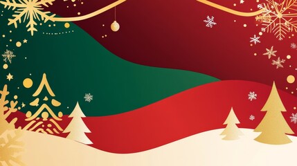 Wall Mural - christmas abstract background. featuring vibrant reds, greens, and golds. evoking celebration, joy, 