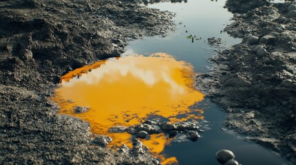 Dramatic Contamination in Waterway Reflection