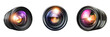 © Phinke - Set of A close-up shot of a camera with the lens removed on transparent png background