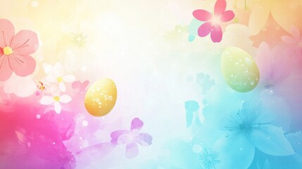 Wall Mural - easter abstract background. featuring pastel blues, pinks, and yellows. highlighting renewal, hope, 