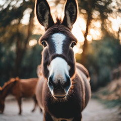 Wall Mural - Donkey Closeup