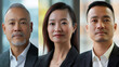 © Enigma - Professional studio portraits of asian businesspeople showcasing diversity and teamwork in a modern office setting, conveying professionalism, confidence, and leadership