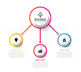 Wall Mural - vector business presentation connecting steps infographic template