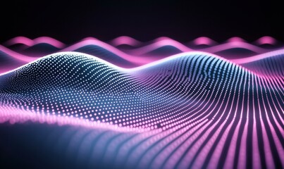 Wall Mural - abstract glowing wave pattern. ai.