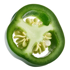 Wall Mural - Jalapeno Pepper slice, isolated on white background 