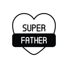 Wall Mural - Super Dad vector icon