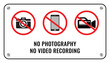 © art_attack - No photography and no video recording signboard