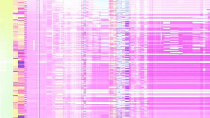 Wall Mural - an abstract digital art piece with vertical patterns of pink and purple code, subtle static effects,