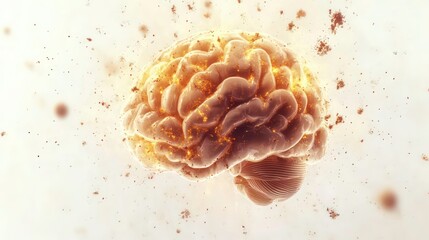 Aufkleber - Exploding brain, concept image depicting mental overload, stress, or idea generation.