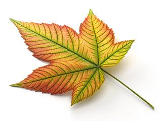 autumn leaf isolated on white. leaf, autumn, leaves, nature, isolated, tree, fall, plant, season, yellow, green, foliage, red, white, color, maple, botany, orange, flora, brown, closeup, branch, natur