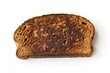 © Web - Single Slice of Brown Whole Wheat Toast Isolated on White Background from Above