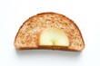 © Serhii - Single Slice of Brown Whole Wheat Toast Isolated on White Background from Above