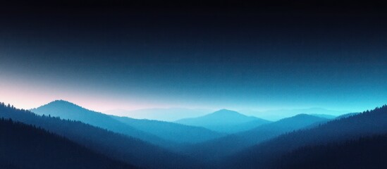 Aufkleber - Blue Black Gradient Background with Grainy Texture for Abstract Poster and Banner Design