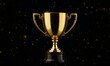 © RizzDesign - A gleaming gold trophy stands tall against a backdrop of sparkling lights, symbolizing victory and achievement.