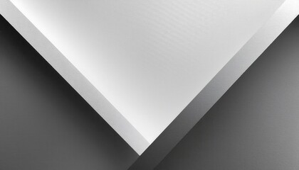 Poster - Modern Abstract Geometry: Minimalist Overlapping Angles of Gray and White Surfaces with Subtle Textured Shadows for Design Inspiration