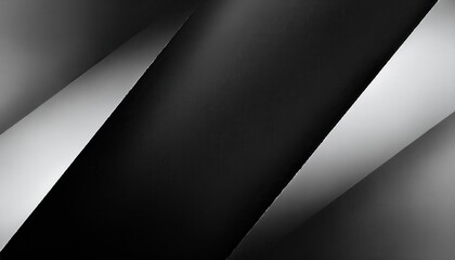 Poster - Minimalist black and white geometric abstract design with sharp angular contrasts, textured surfaces, and intersecting diagonal lines