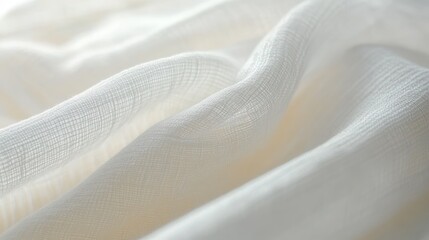 Poster - Elegant White Fabric Texture Close-Up Background