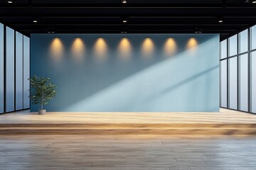 Poster - Modern Exhibition Space with Minimalist Design and Soft Diffuse Lighting