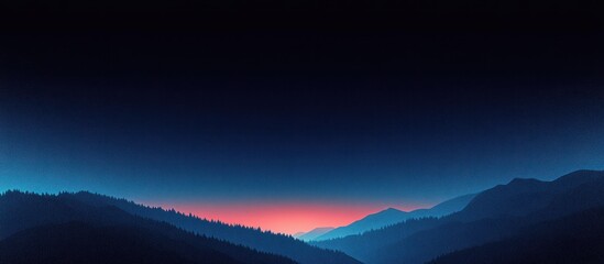 Aufkleber - Blue Black Gradient Background Abstract Design with Glowing Texture and Noise for Poster Banner Header