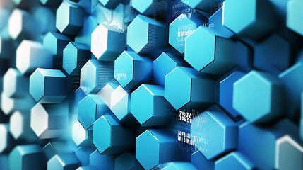 Blue hexagon background
