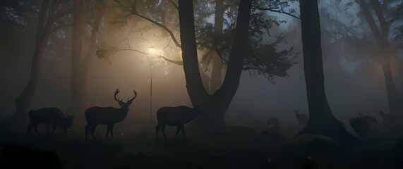 Wall Mural - intimate illuminations showcasing animal grace harmonized with nature