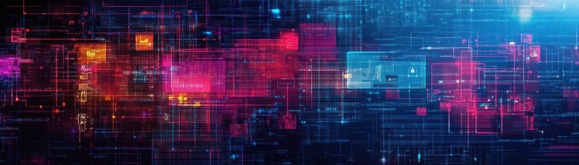 Aufkleber - A digital representation of layered security protocols, with each layer actively repelling unique vulnerabilities and threats