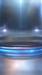 Aufkleber - A sleek, futuristic background with a glowing circular element and soft lighting effects.