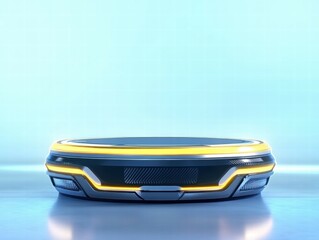 Aufkleber - A futuristic, sleek device with a glowing edge, likely representing advanced technology.
